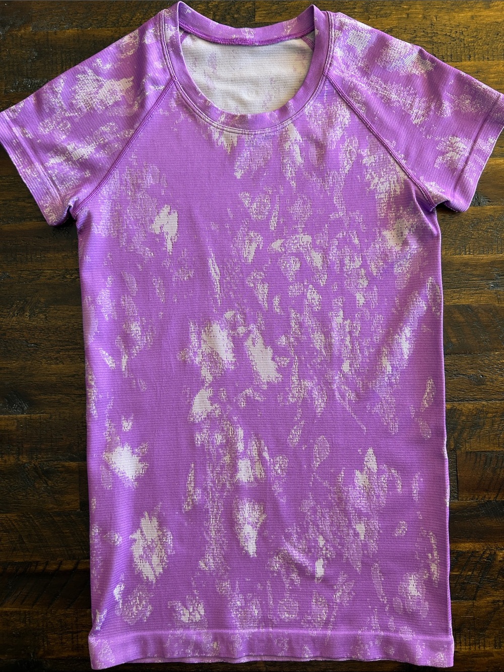 White and Purple Tie Dye Women’s Lululemon Swiftly Tech 2.0 Short Sleeve